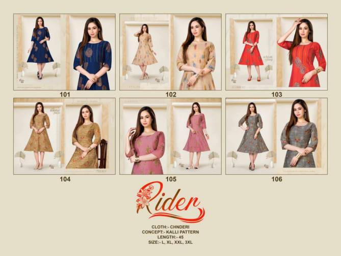 Beauty Queen Rider Ethnic Wear Silk Designer Kurti Collection